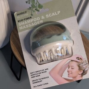 Swissco Eco-Fiber Scalp Massager - Green and Cream